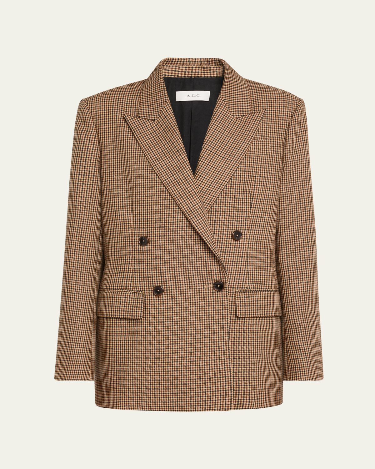 A.L.C. Calla Check Double-Breasted Jacket
