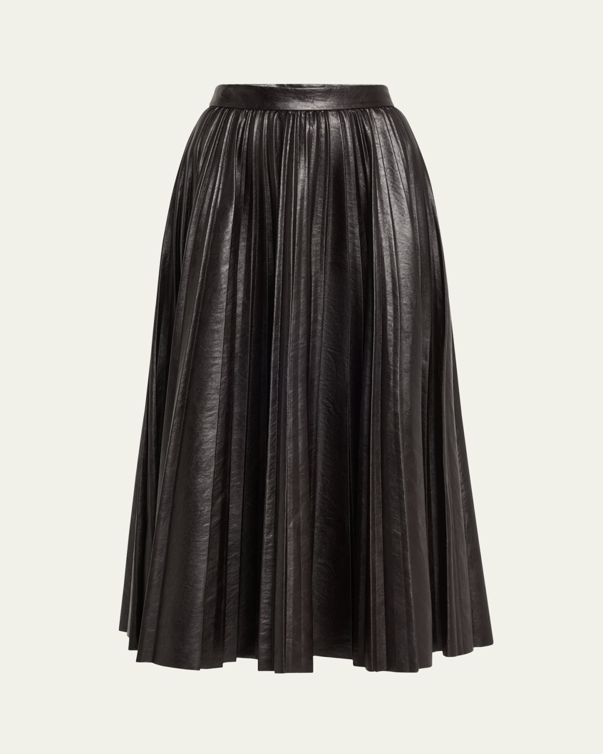 A.L.C. Etta Pleated Faux Leather Skirt