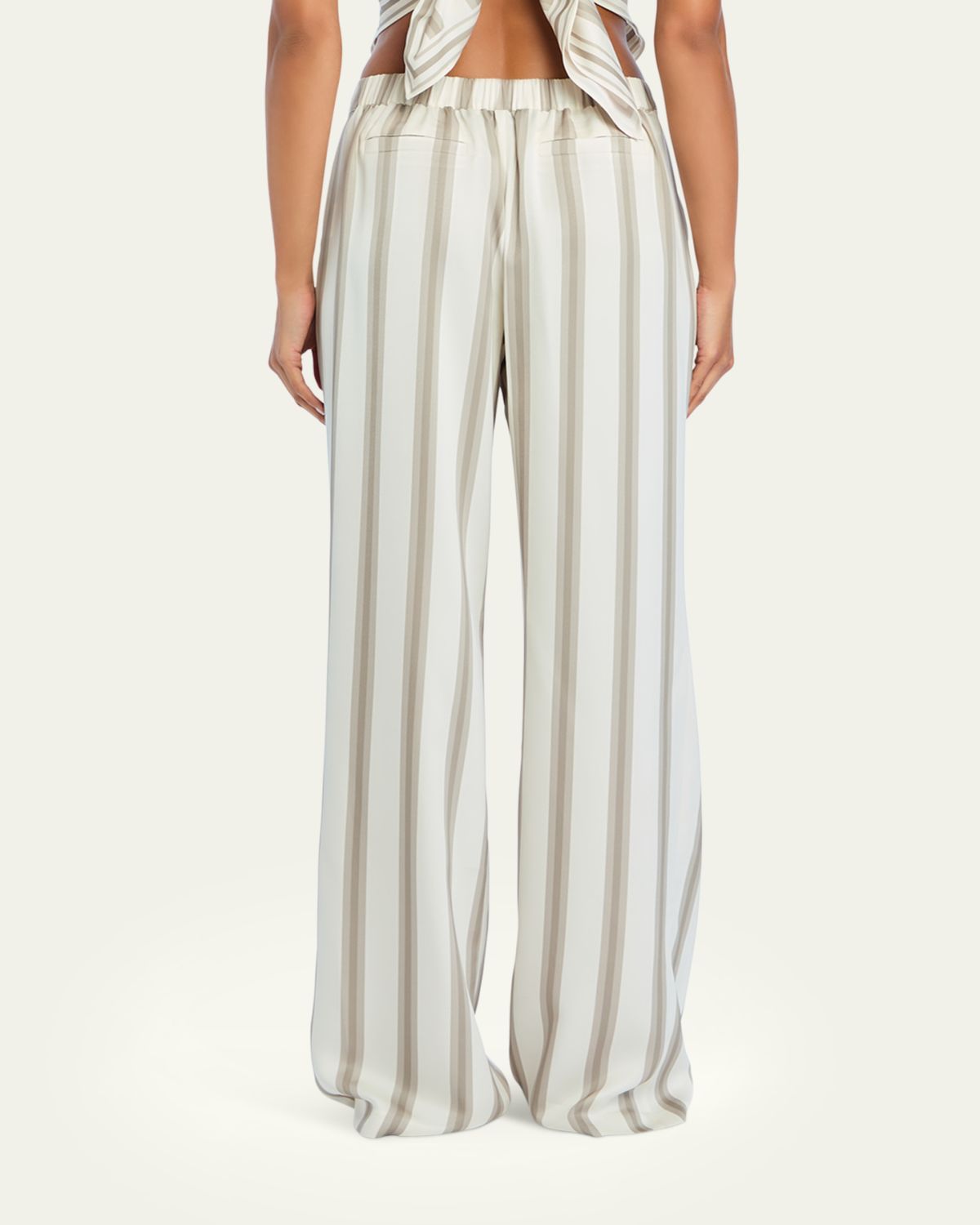 SEROYA Marlowe Striped Satin Pants | Thumbnail 3