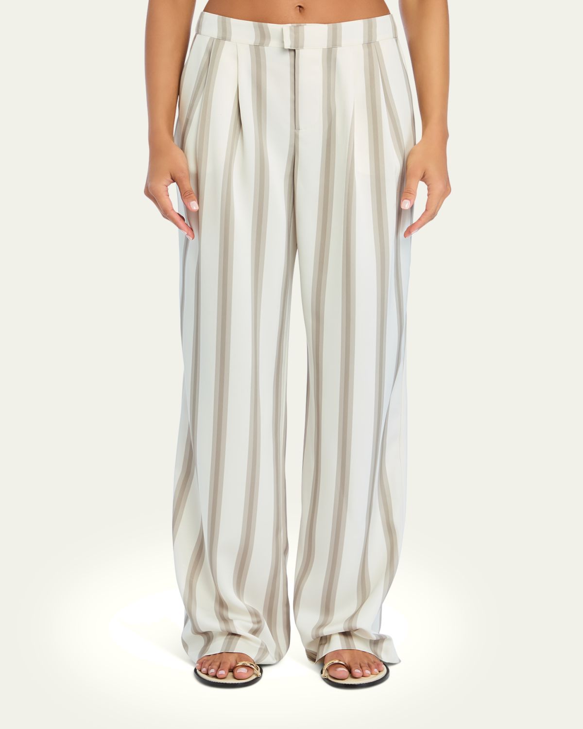 SEROYA Marlowe Striped Satin Pants | Thumbnail 4
