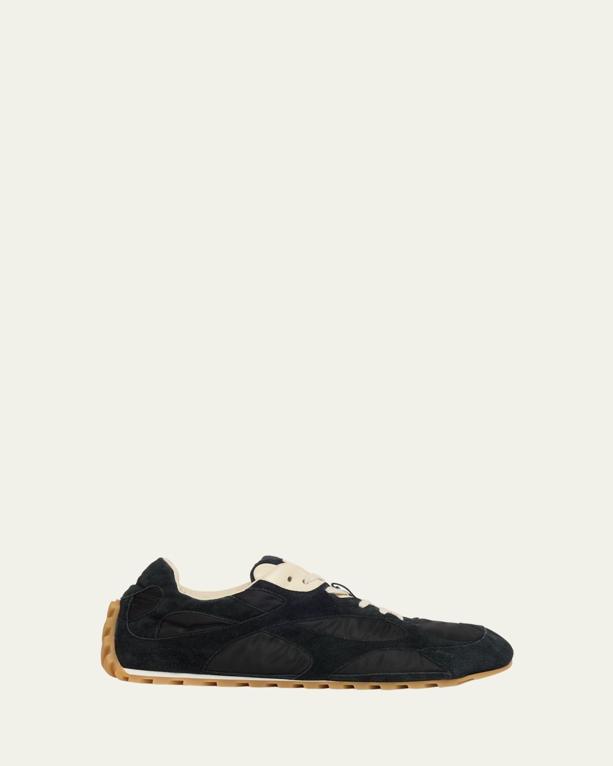 Bottega Veneta Men's Orbit Flash Nylon and Suede Low-Top Sneakers