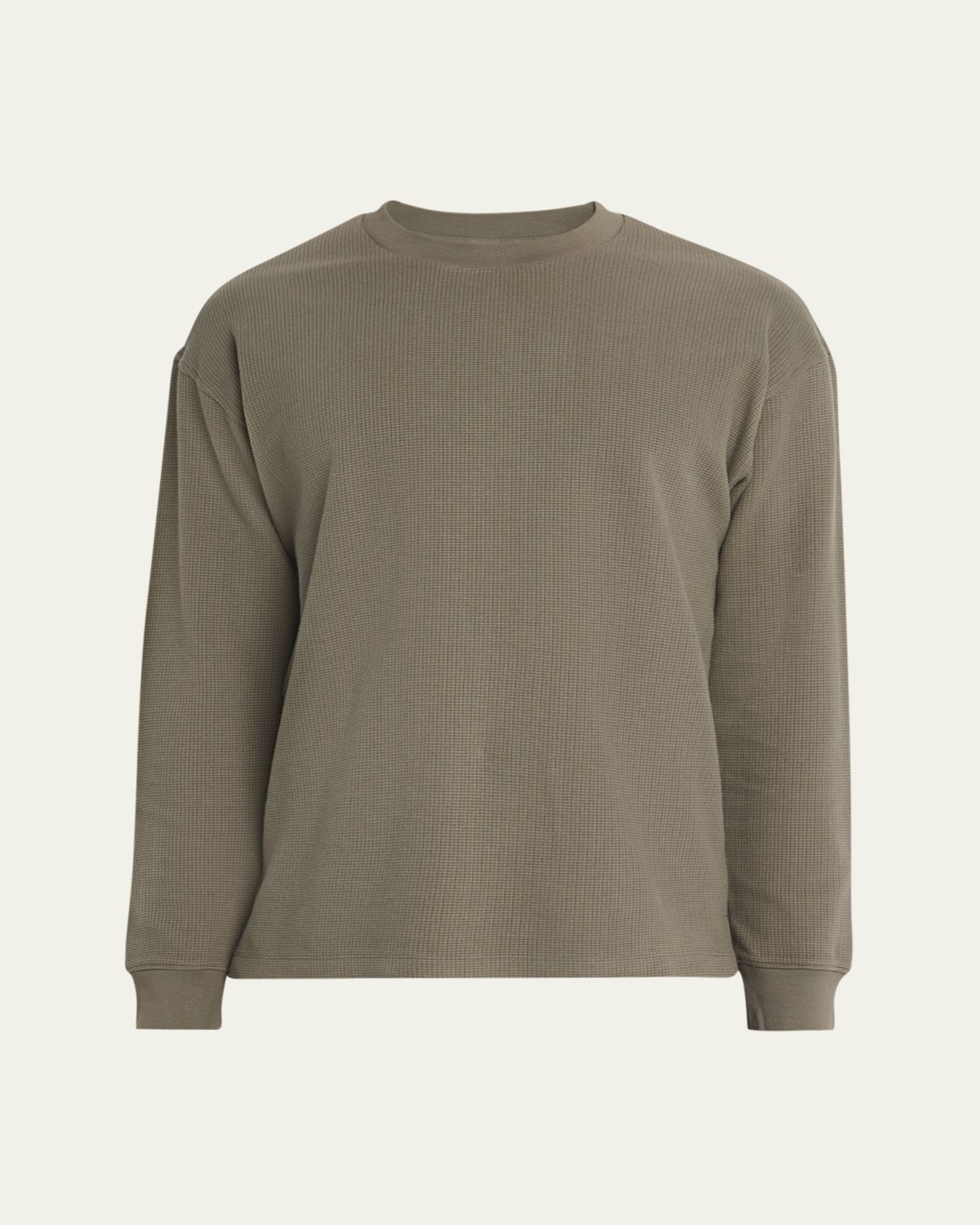 FRAME Men's Cotton Waffle Textured Long-Sleeve T-Shirt | Thumbnail 6 FRAME Men's Cotton Waffle Textured Long-Sleeve T-Shirt | Thumbnail 6