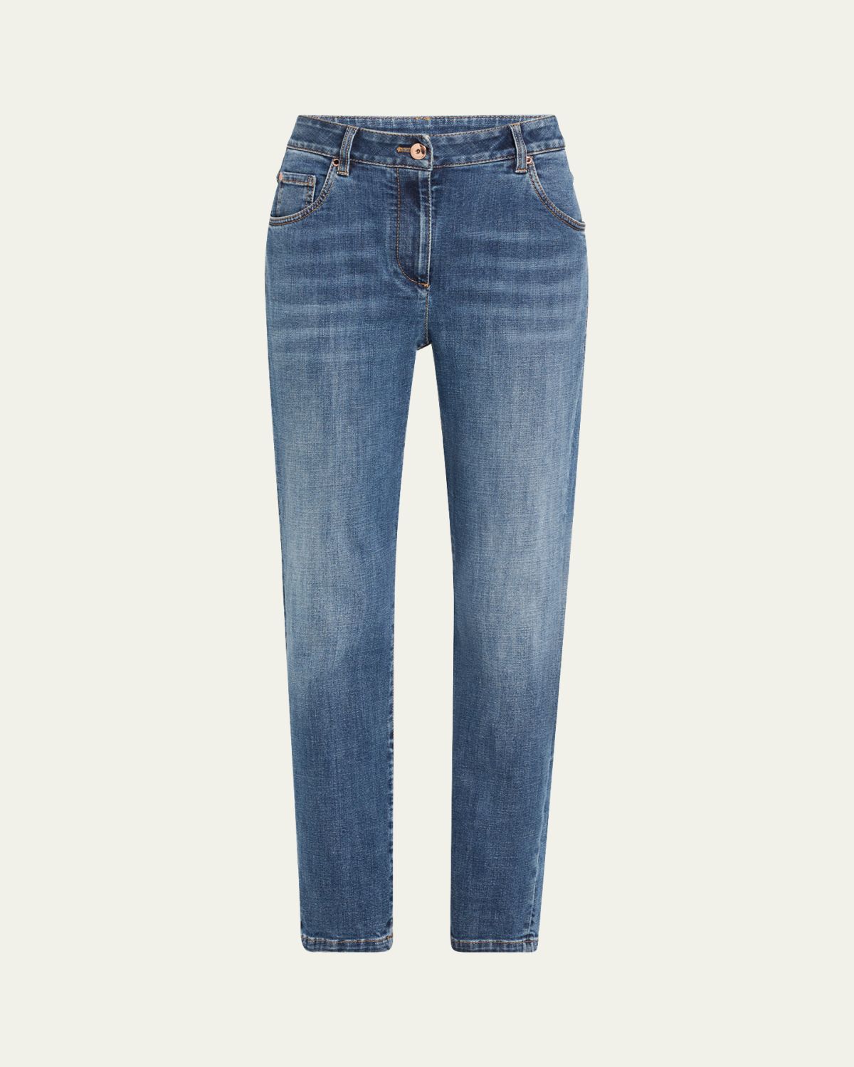 Brunello Cucinelli High-Rise Stretch Skinny-Leg Jeans