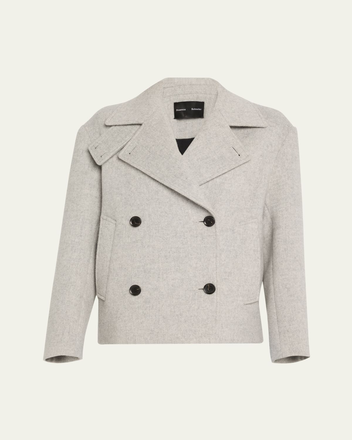 Proenza Schouler Nola Double-Breasted Brushed Wool Cashmere Jacket