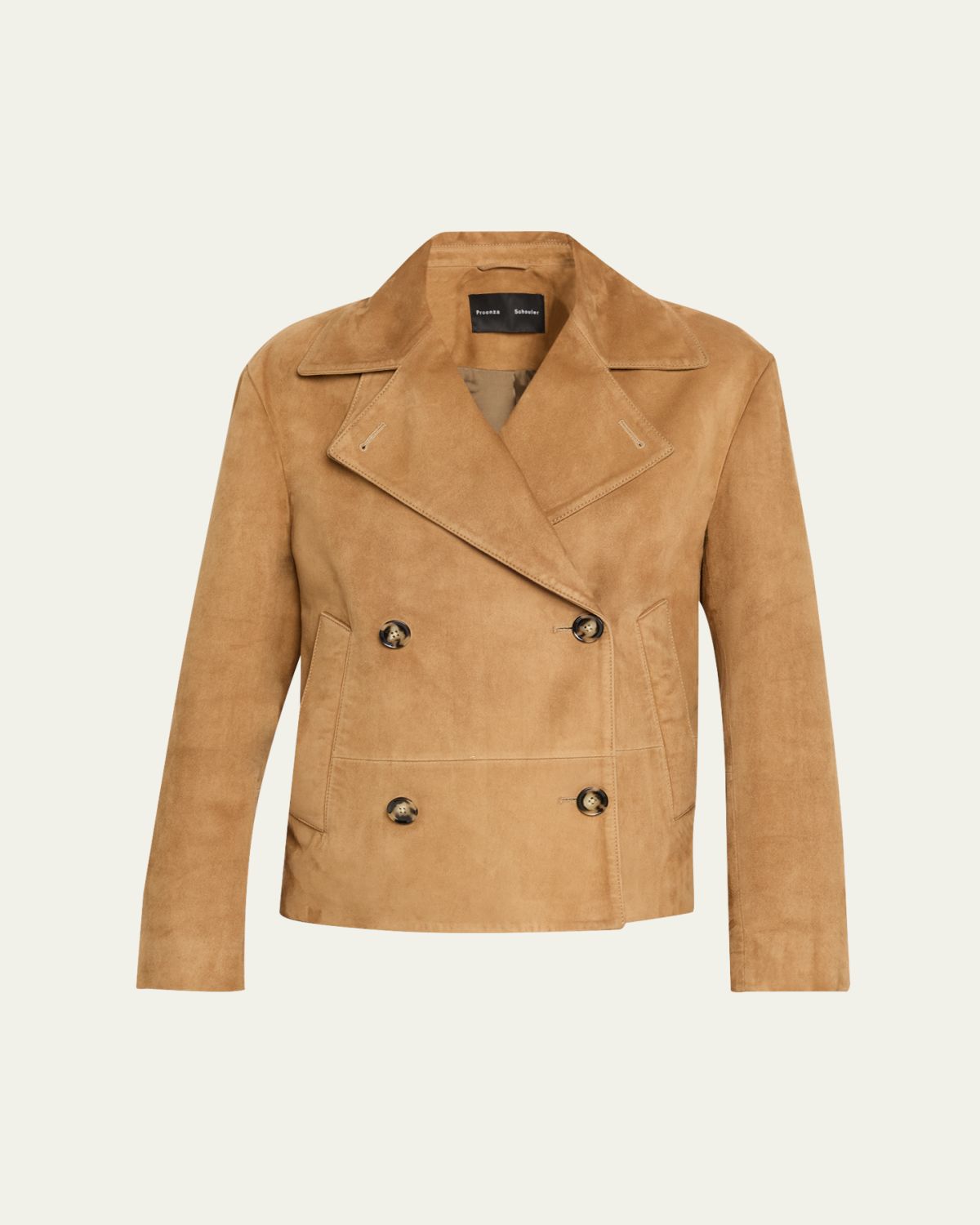 Proenza Schouler Nola Double-Breasted Suede Jacket