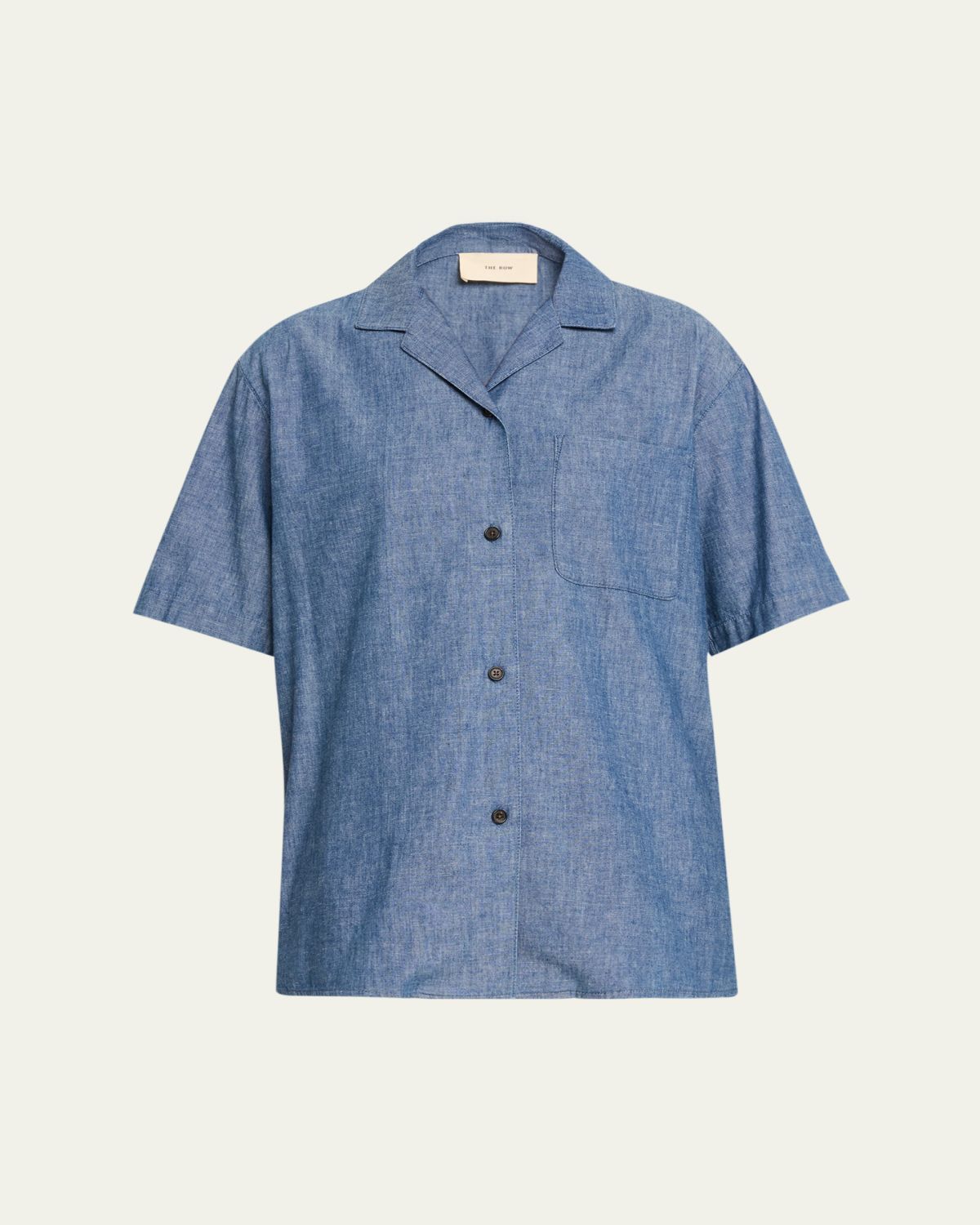 THE ROW Jorge Chambray Twill Camp Shirt