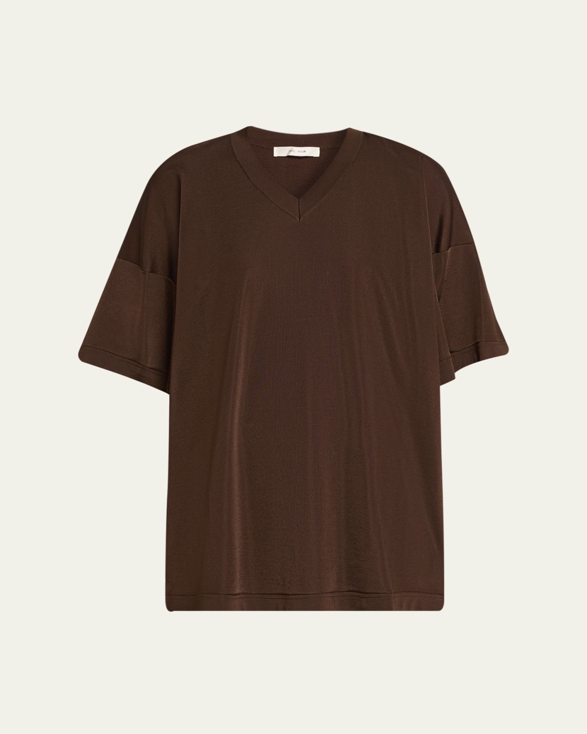 THE ROW Kristen V-Neck Short-Sleeve Top