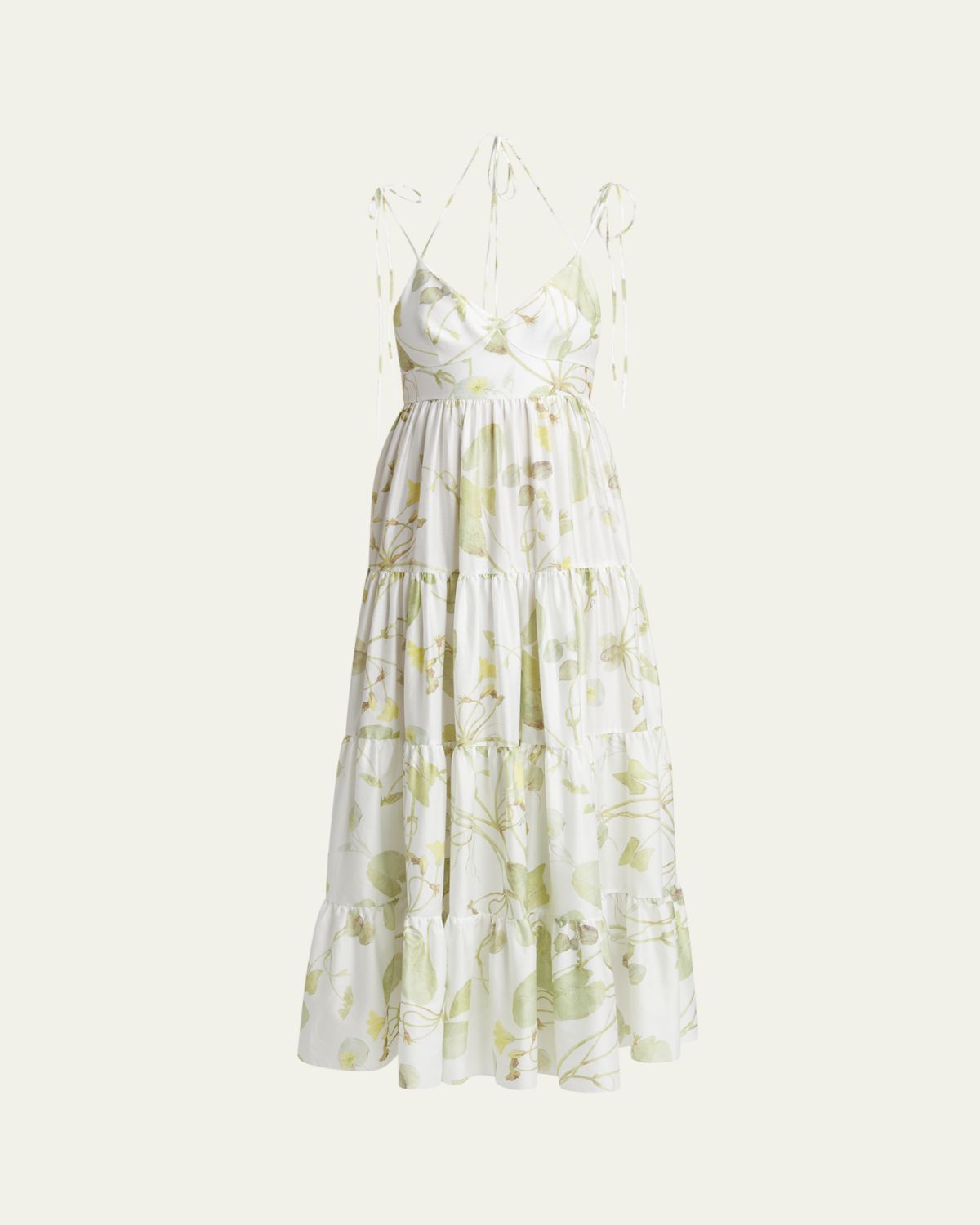 Erdem Strappy Fit-&-Flare Maxi Dress