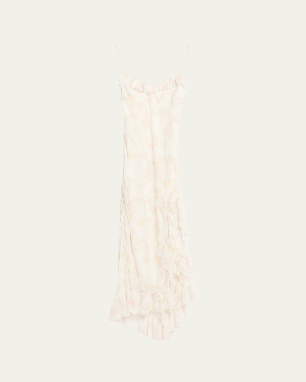 LoveShackFancy Selliot Ruffle-Trim Maxi Dress
