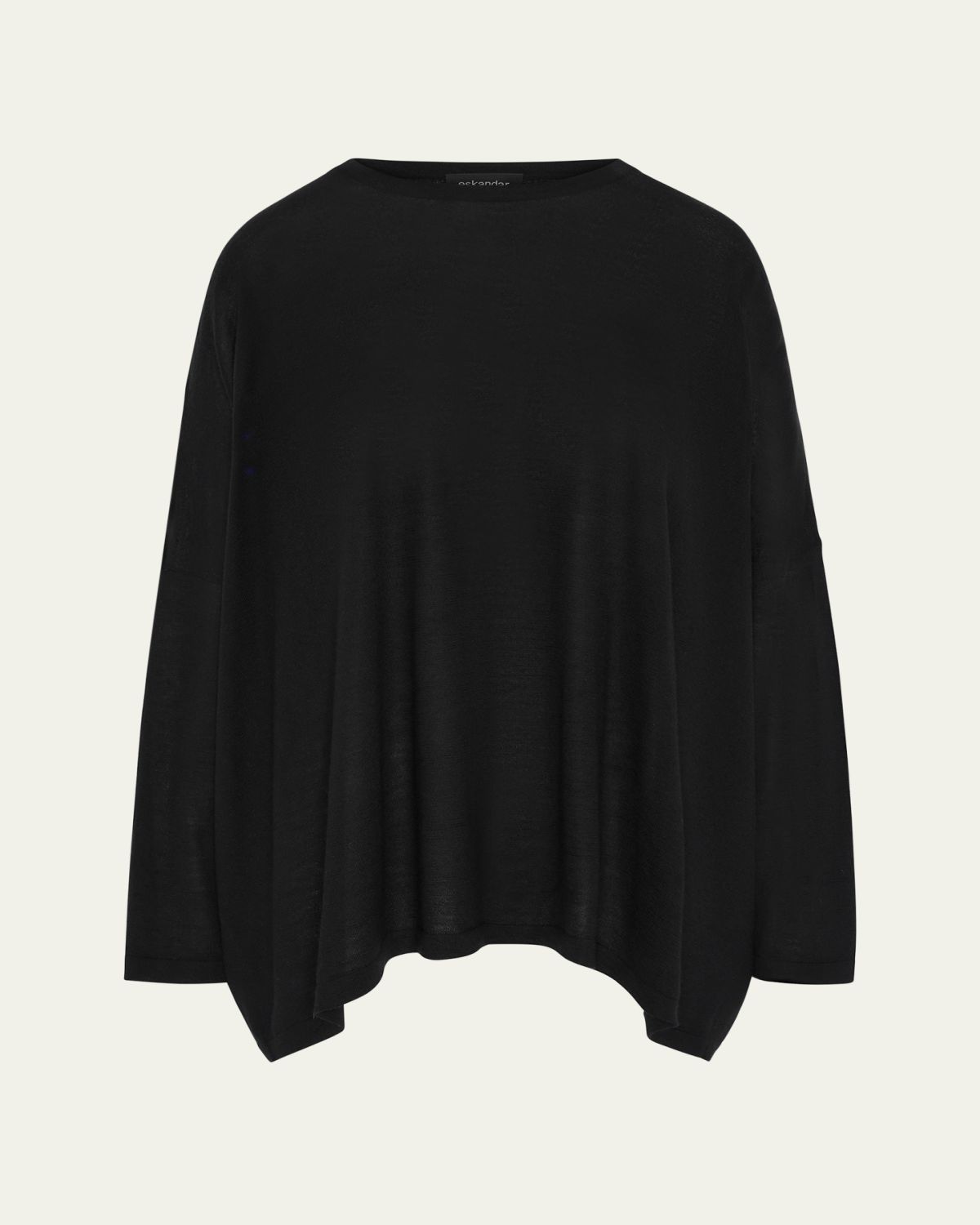 Eskandar Ultrafine Cashmere Wide Round-Neck Sweater (Mid Plus Length) | Thumbnail 6