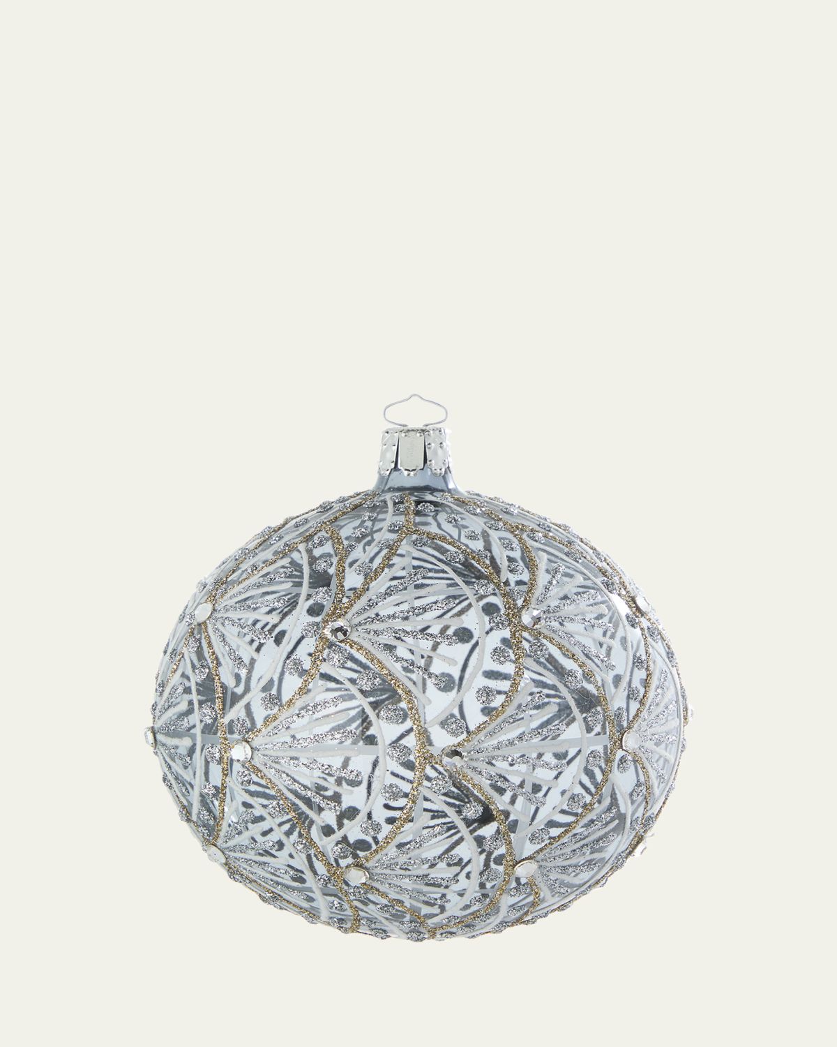 Bergdorf Goodman Art Deco Transparent Ball Ornament