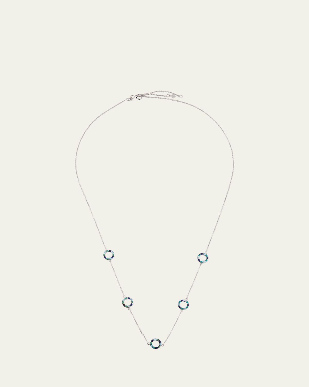 Jan Leslie Lapis, Blue MOP and Turquoise Dash Circle Five-Station Necklace | Thumbnail 5 Jan Leslie Lapis, Blue MOP and Turquoise Dash Circle Five-Station Necklace | Thumbnail 5