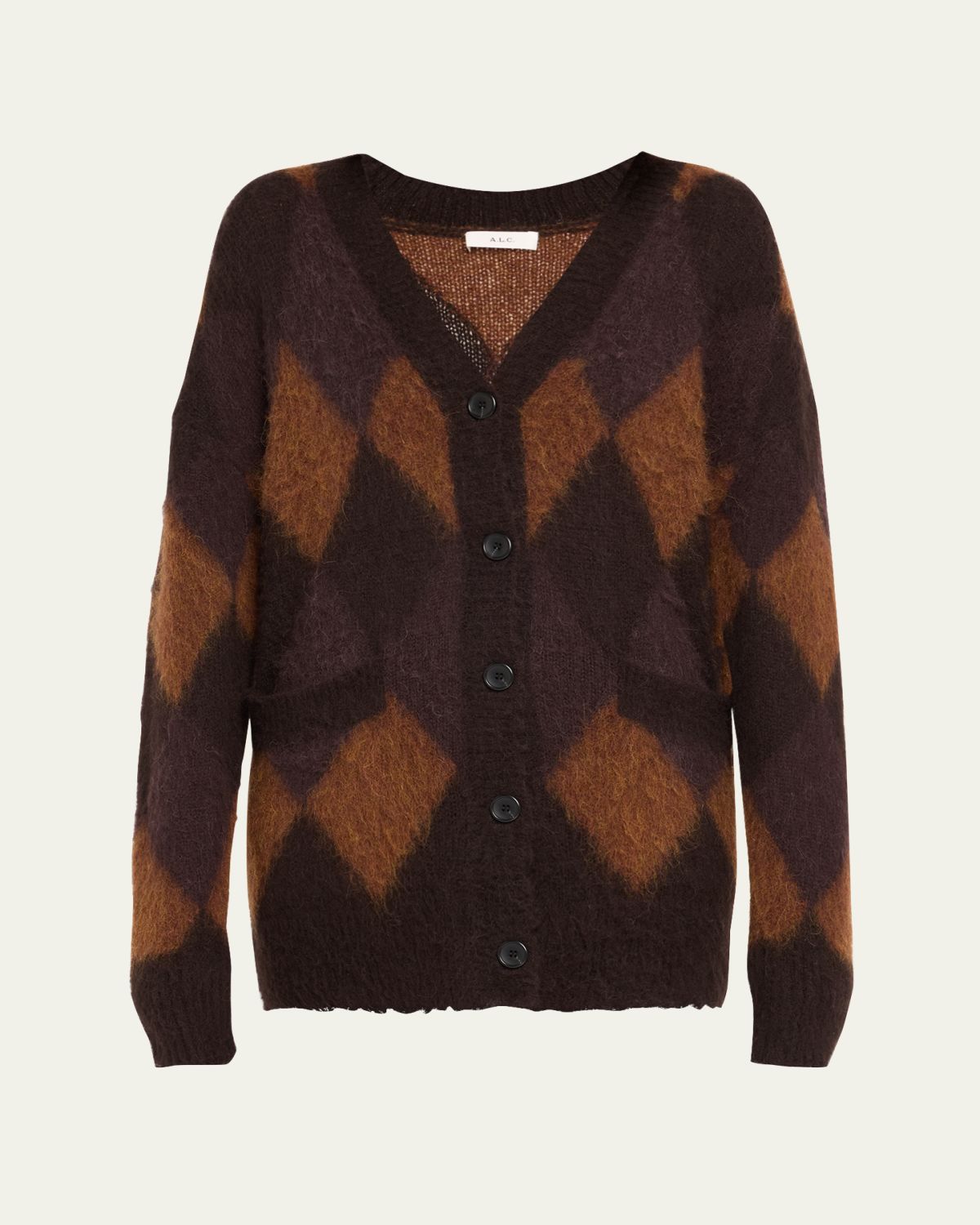 A.L.C. Reid Fuzzy Diamond Cardigan