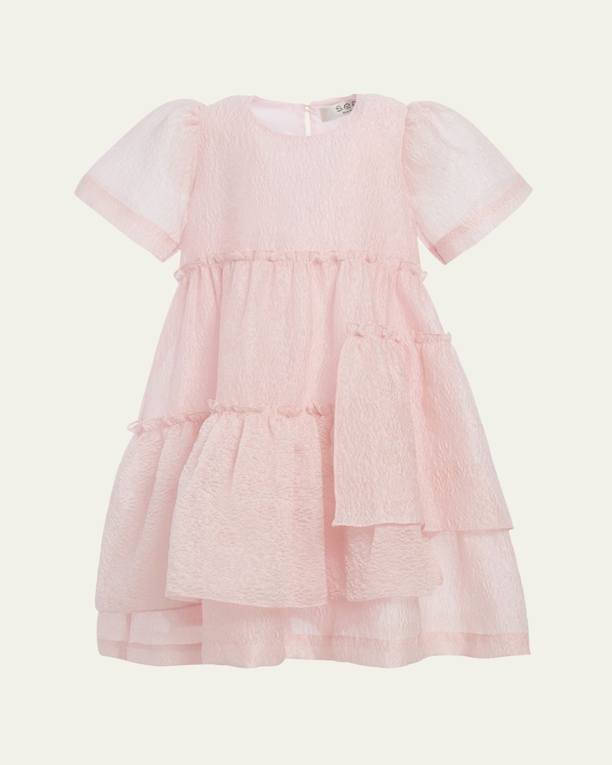 Sea Girl's Florence Short-Sleeve Tiered Dress, Size 2-1