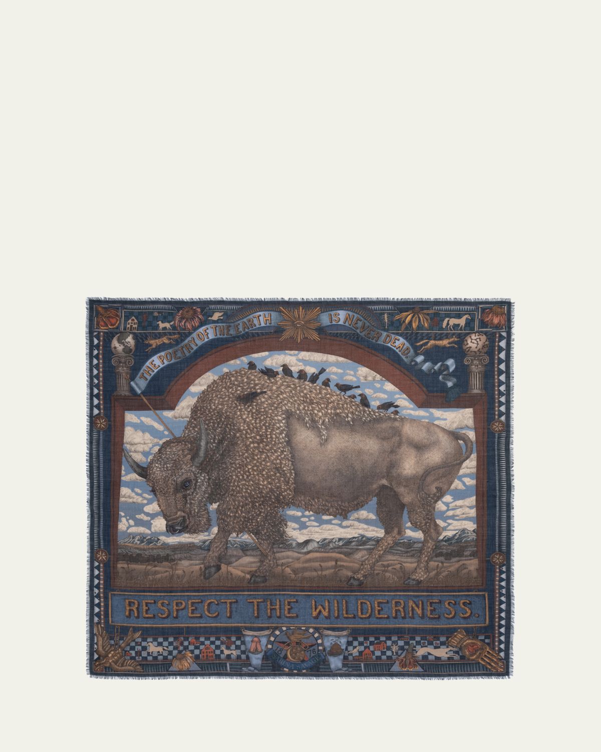Sabina Savage Secrets Of The Bison Cashmere Scarf