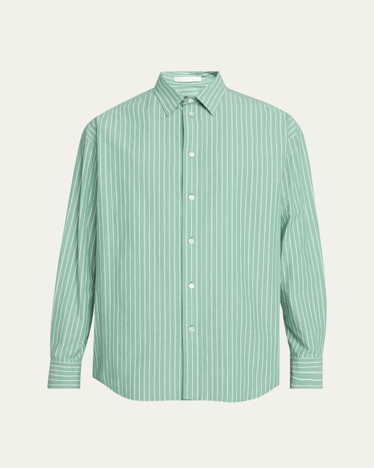 THE ROW Men's Striped Poplin Dress Shirt