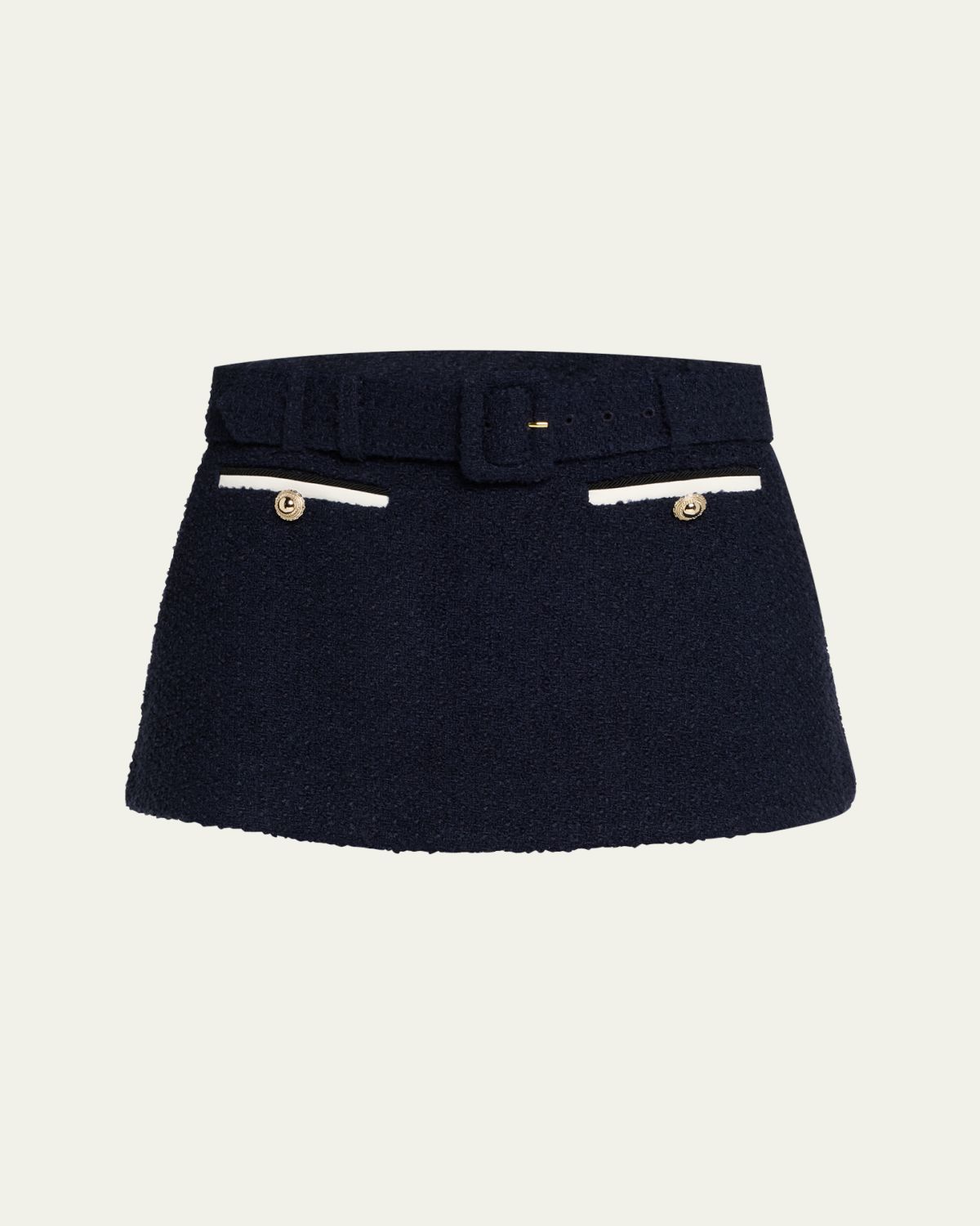 Self-Portrait Belted Boucle Skort | Thumbnail 6