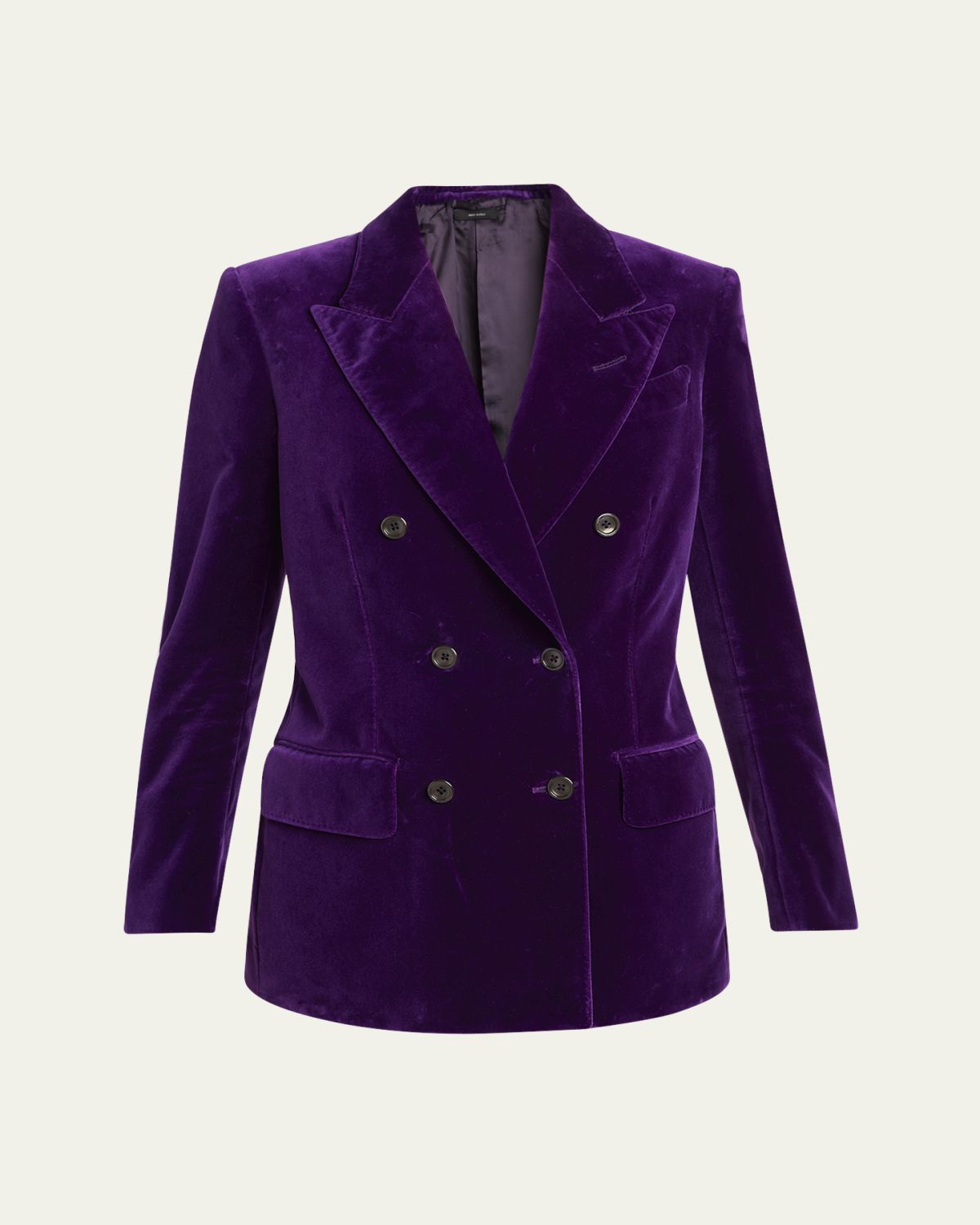 TOM FORD Double-Breasted Velvet Blazer