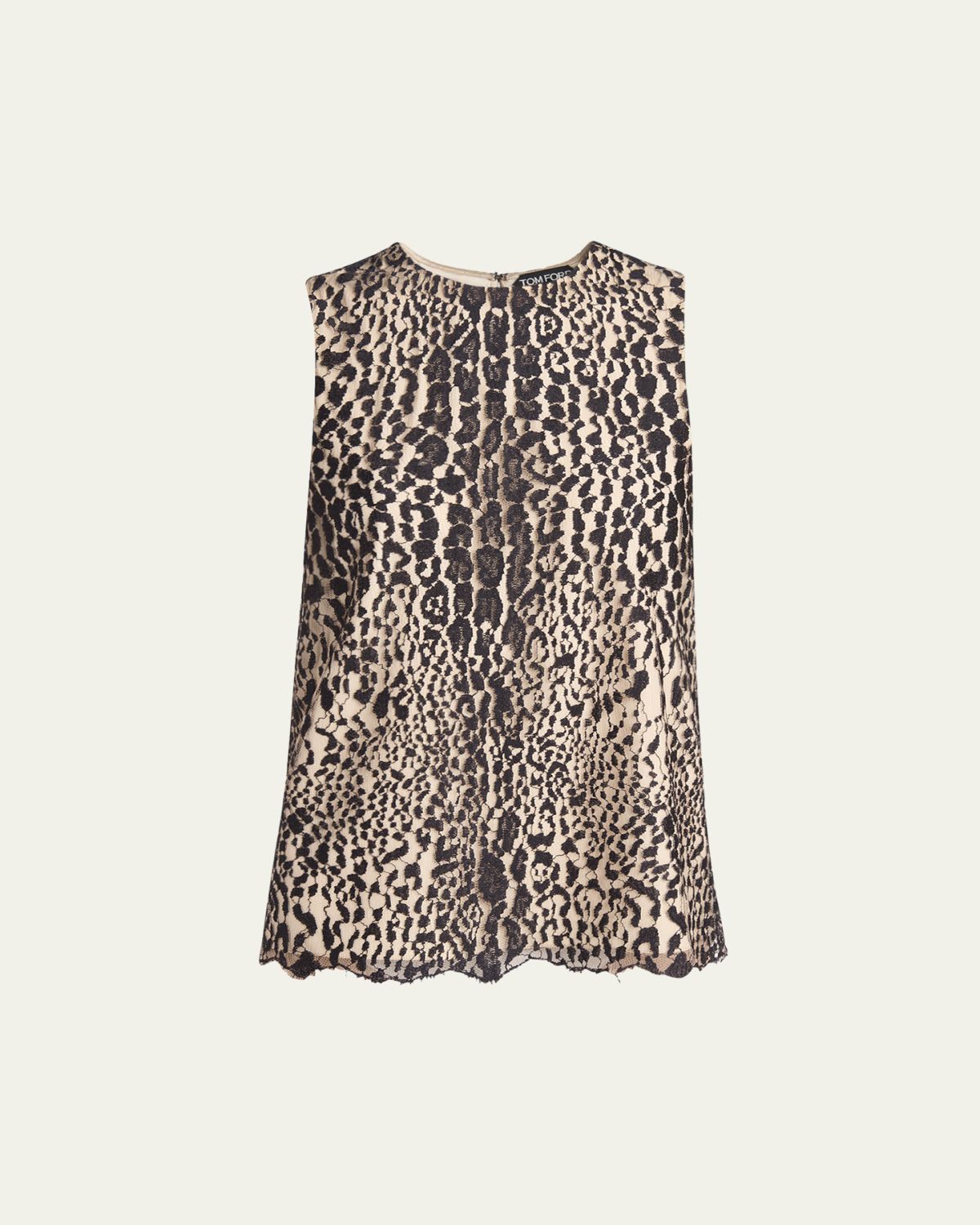 TOM FORD Leopard Lace Sleeveless Top