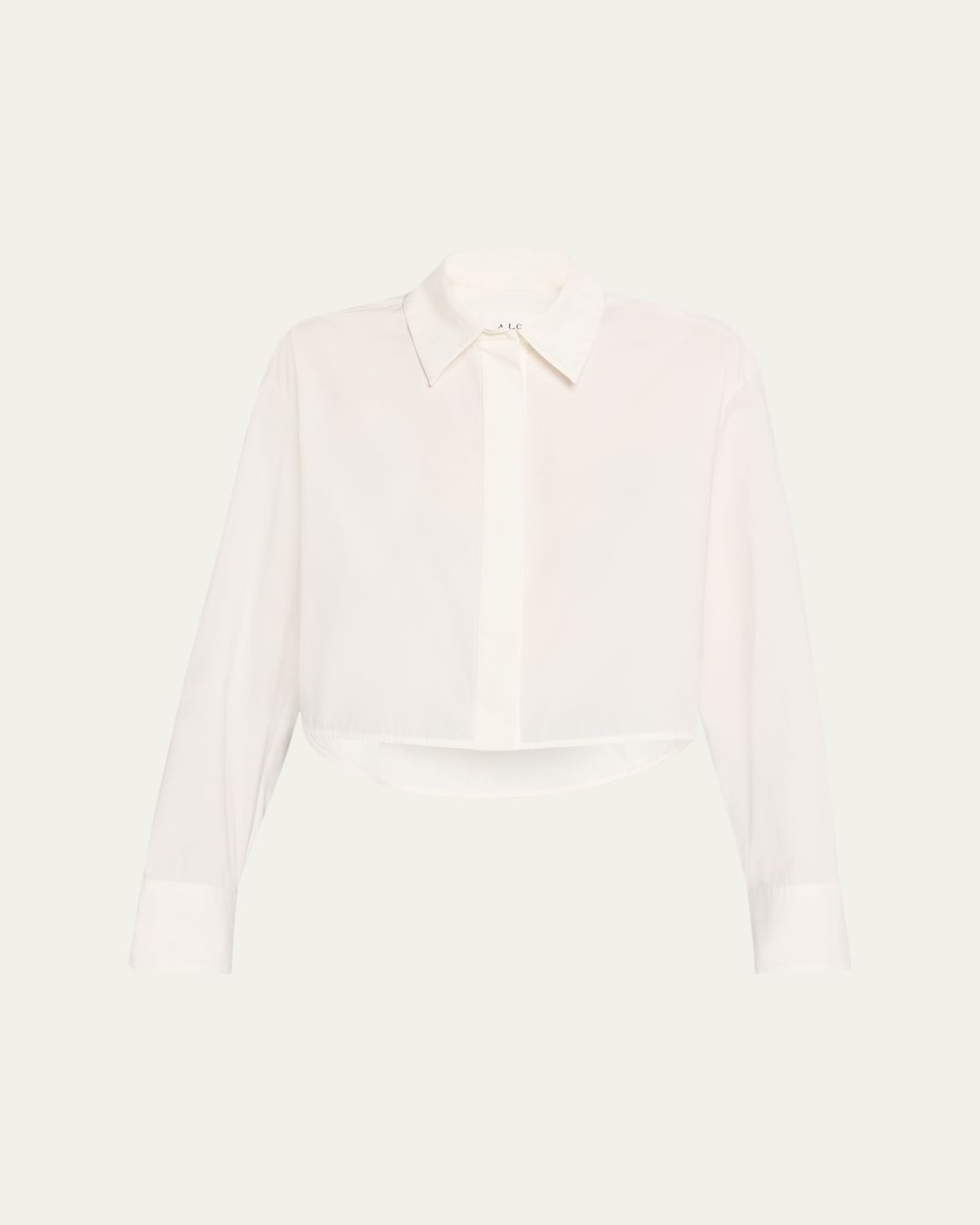 A.L.C. Maude Cropped Button-Front Top