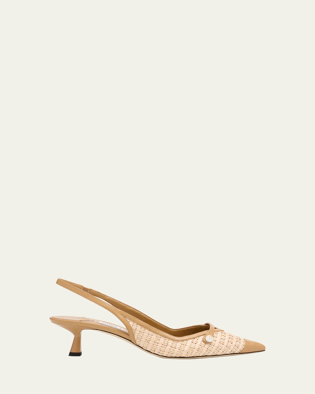 Jimmy Choo Amita 45 Raffia Slingback Pumps