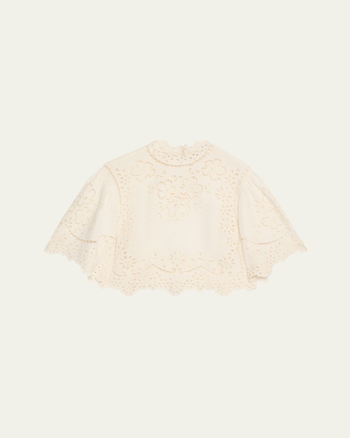 Sea Lula Embroidered Short-Sleeve Top