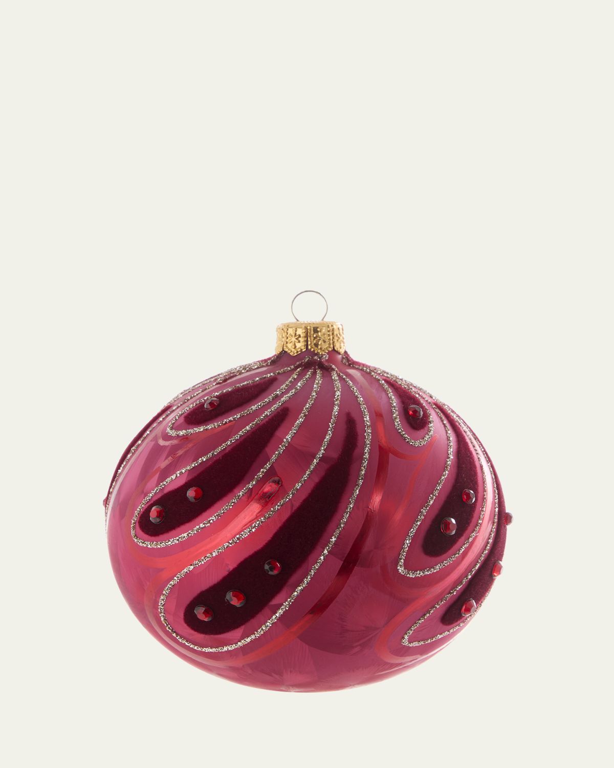 Bergdorf Goodman Red Ice Ball Ornament