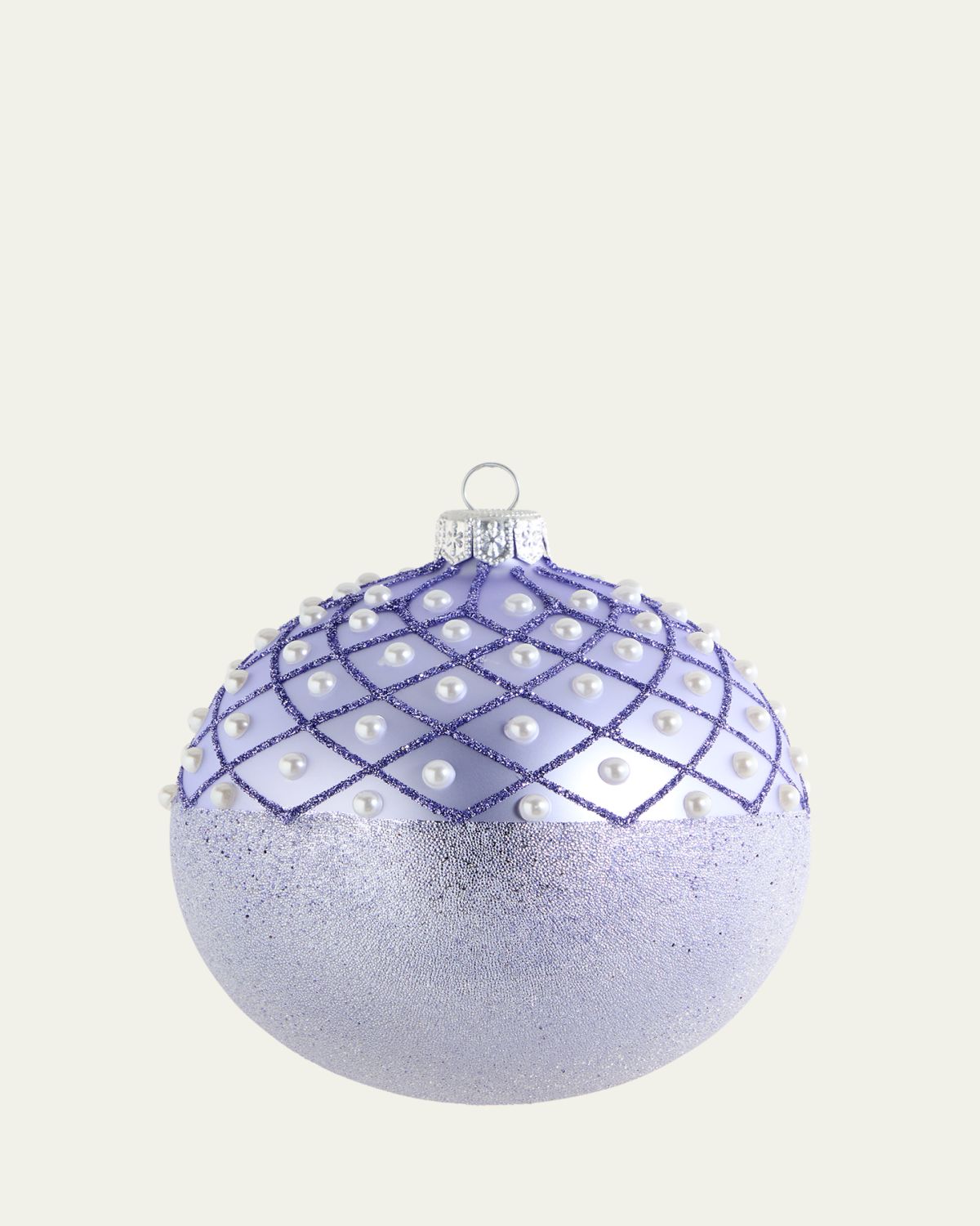 Bergdorf Goodman Pearly & Glittery Lavender Ball Ornament