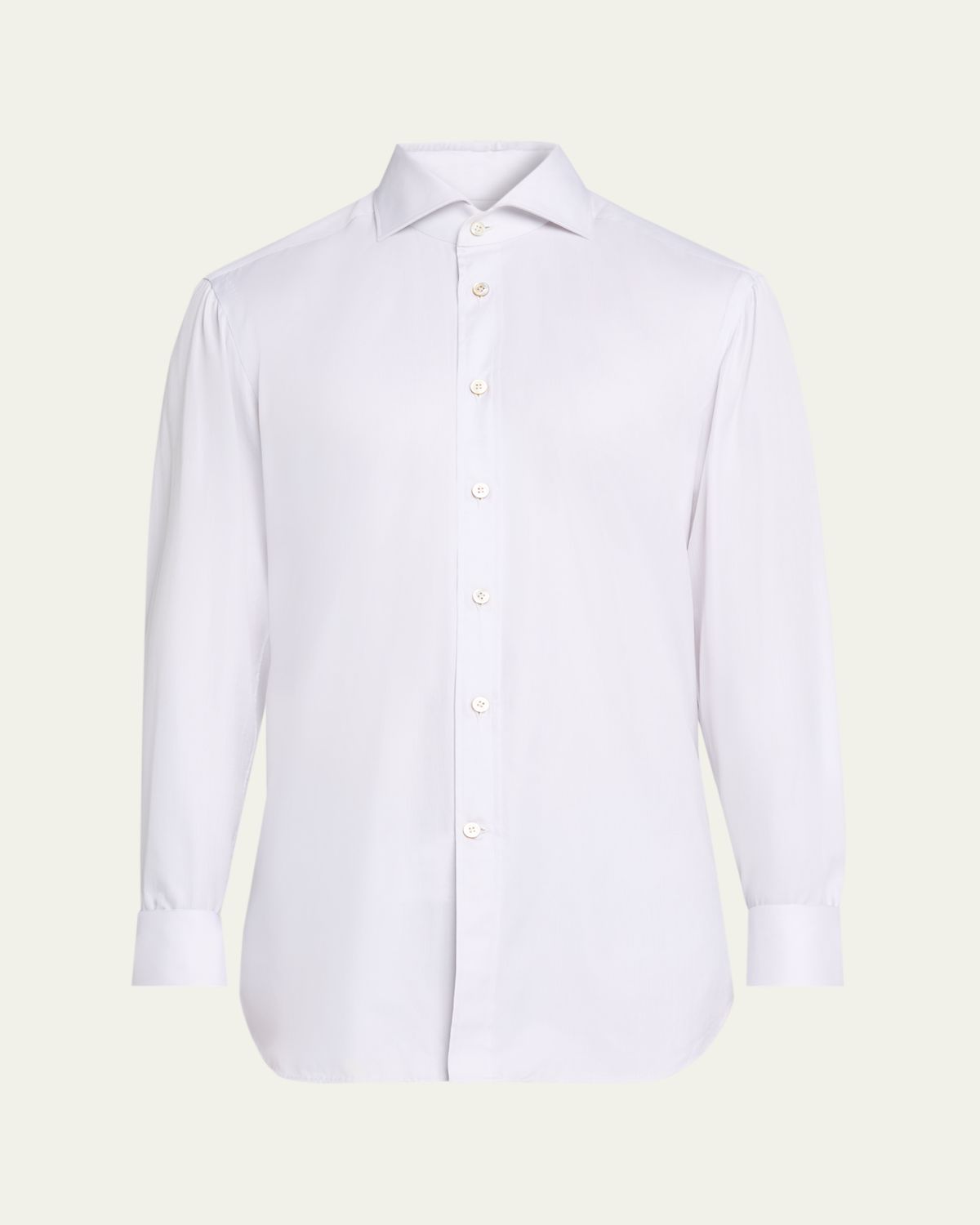 Kiton Men's Cotton Point-Collar Dress Shirt