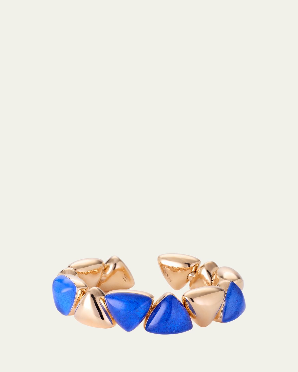 Vhernier 18K Rose Gold Lapis and Rock Crystal Freccia Bracelet