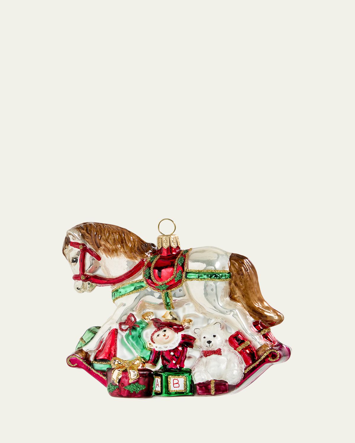 Bergdorf Goodman Rocking Horse Christmas Ornament