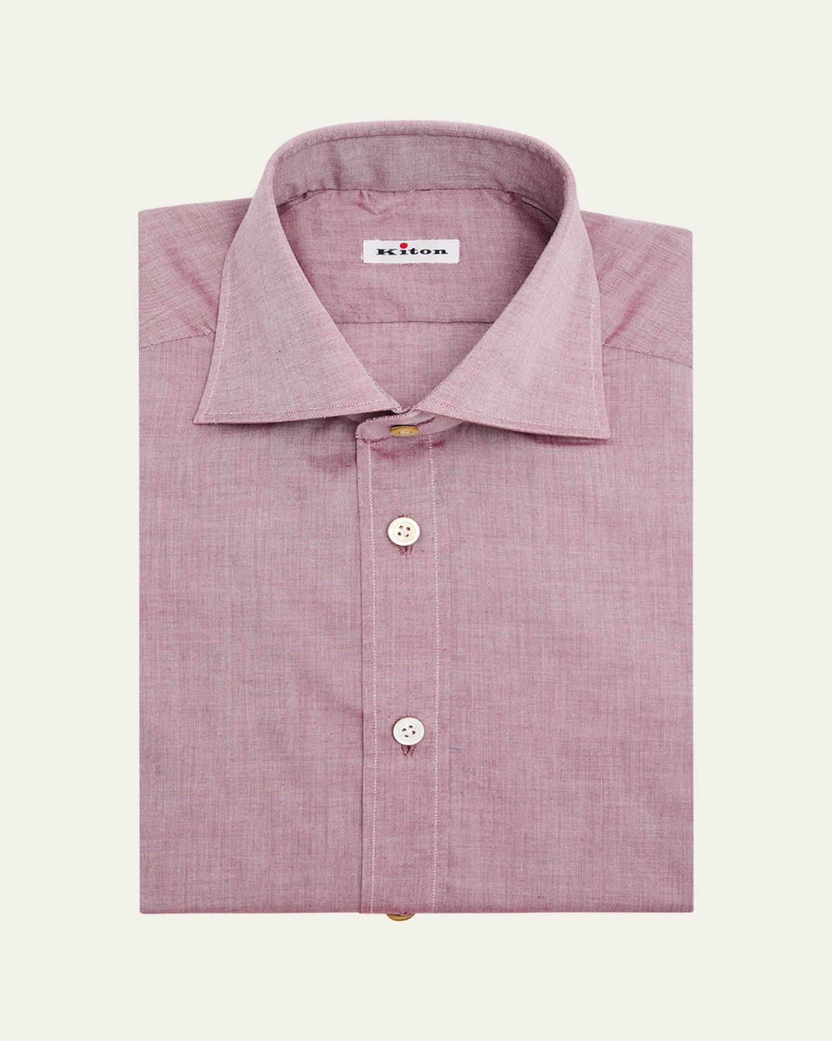 Kiton Men's Cotton Point-Collar Dress Shirt | Thumbnail 3 Kiton Men's Cotton Point-Collar Dress Shirt | Thumbnail 3