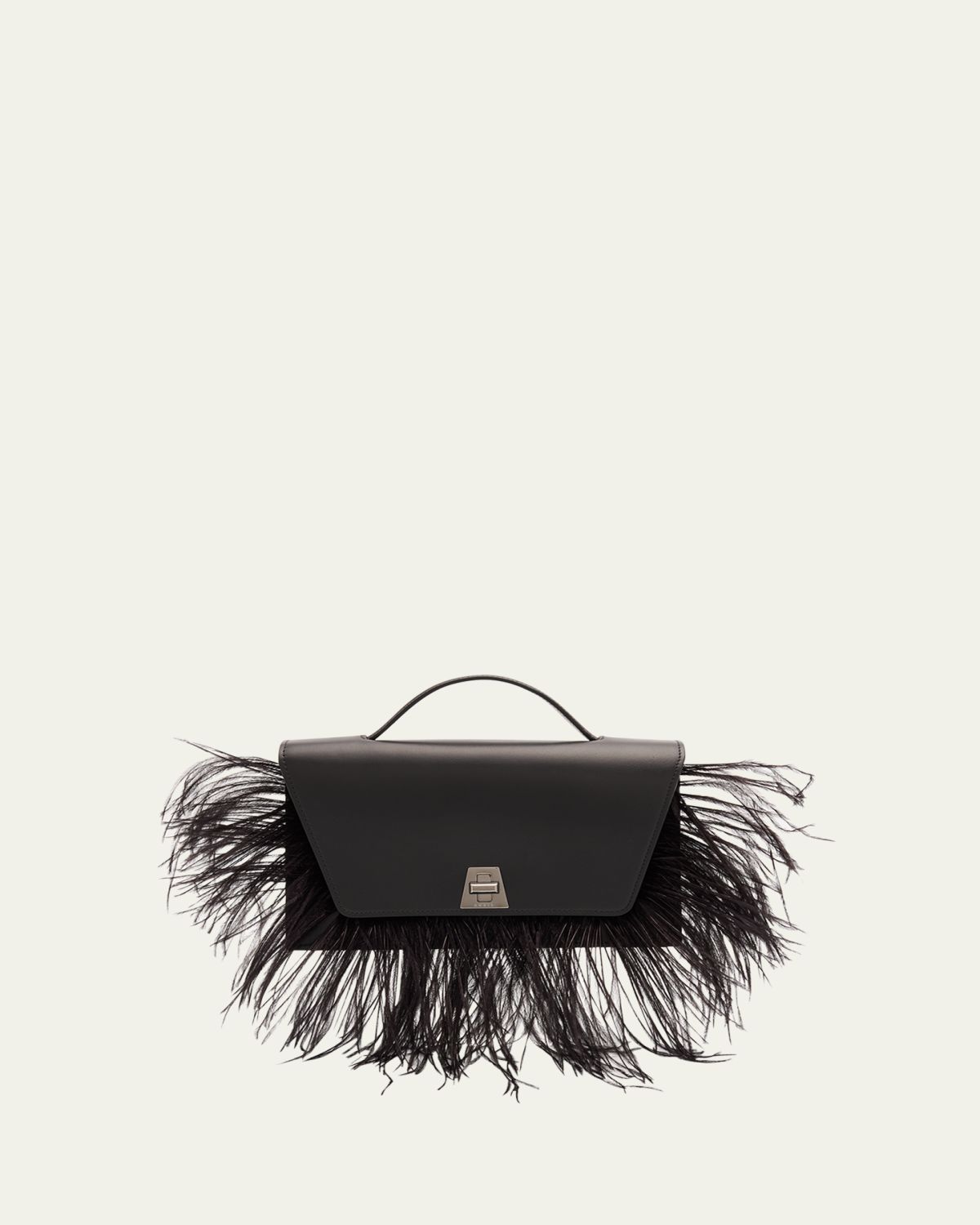 Akris Anouk City Leather Top-Handle Bag with Feather Trim | Thumbnail 6 Akris Anouk City Leather Top-Handle Bag with Feather Trim | Thumbnail 6