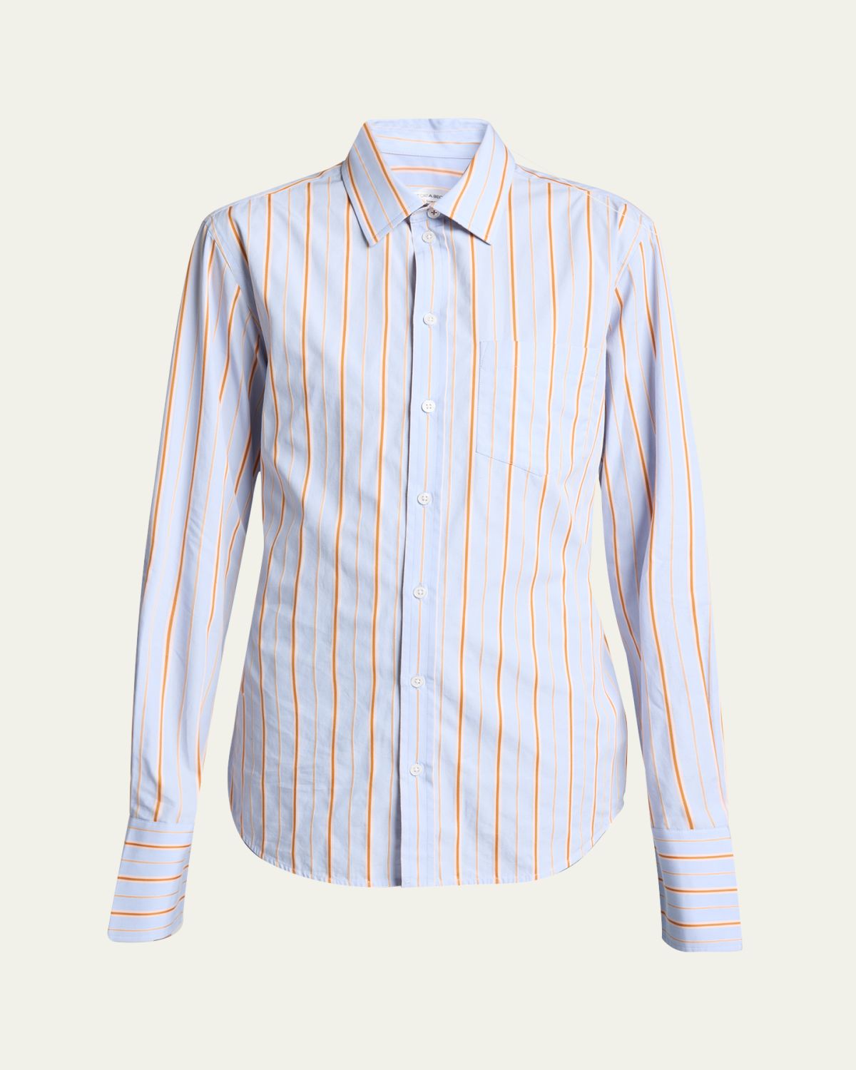 Victoria Beckham Striped Tab Detail Shirt