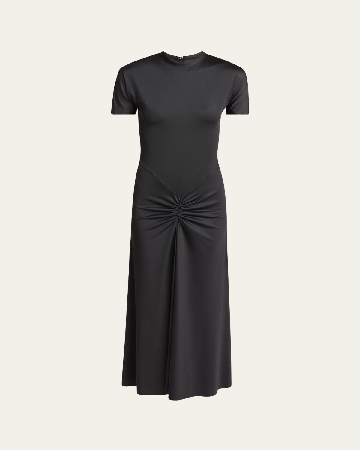 Victoria Beckham Gathered Drop-Waist Midi T-Shirt Dress | Thumbnail 6 Victoria Beckham Gathered Drop-Waist Midi T-Shirt Dress | Thumbnail 6