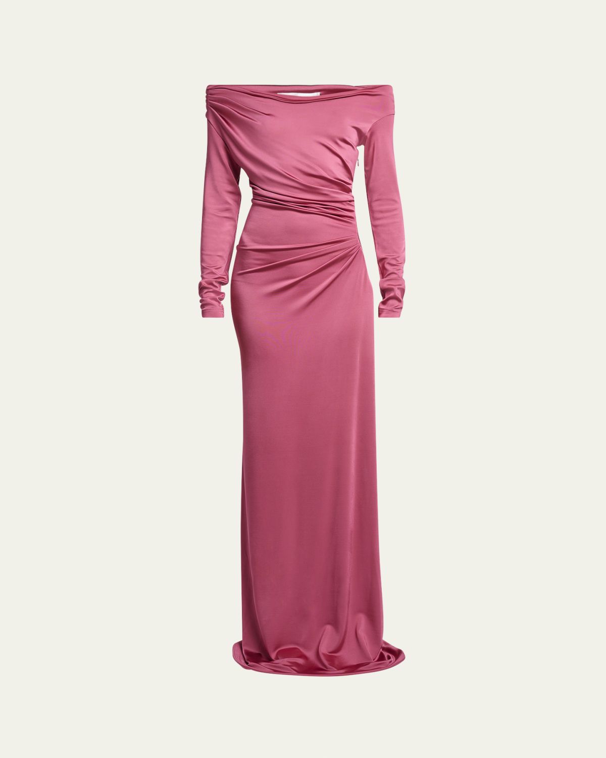 Victoria Beckham Off-Shoulder Draped Gown