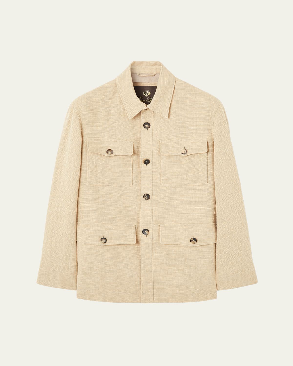 Loro Piana Men's Clem Summer Linen and Silk Shirt Jacket