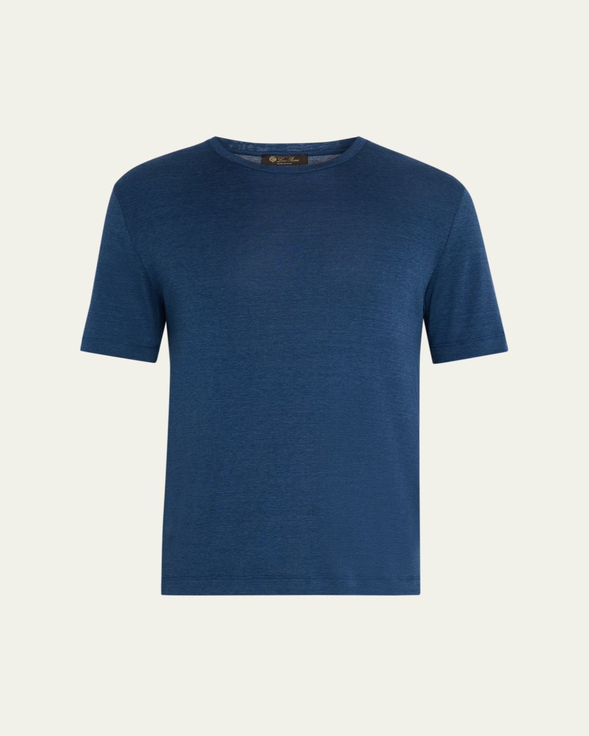 Loro Piana Men's Mazzorbo Silk and Cotton Crewneck T-Shirt