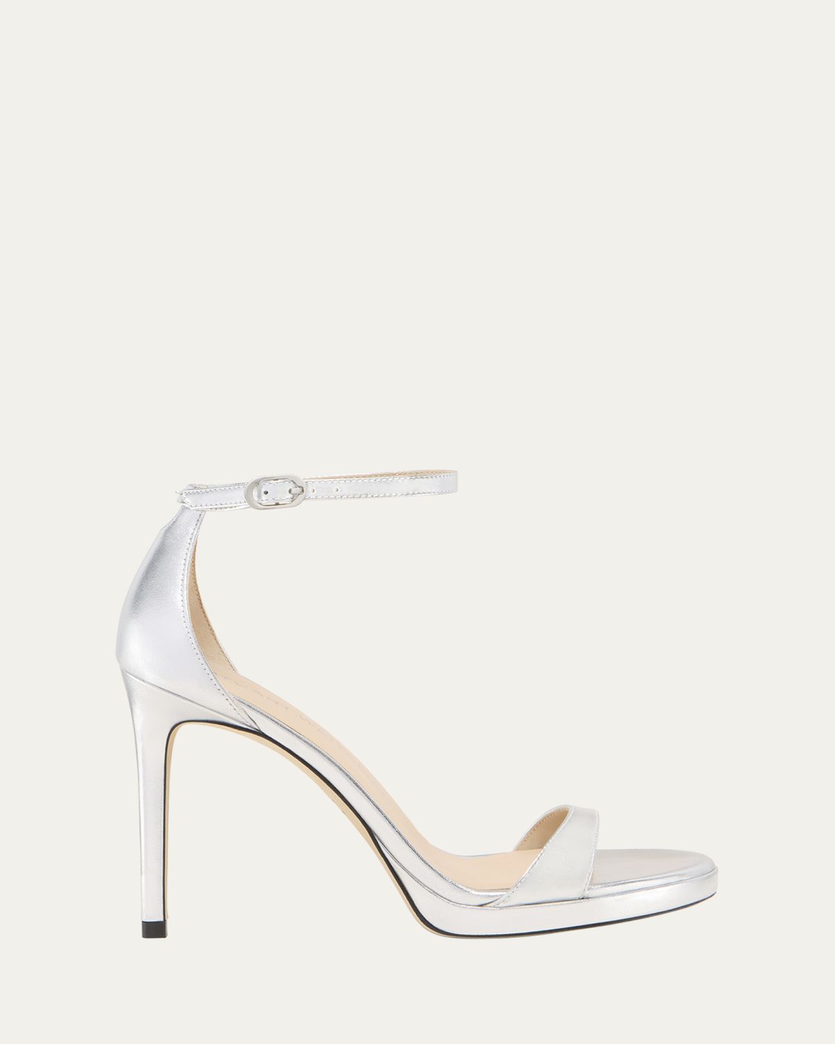 Stuart Weitzman Nudist Metallic Ankle-Wrap Platform Sandals | Thumbnail 5