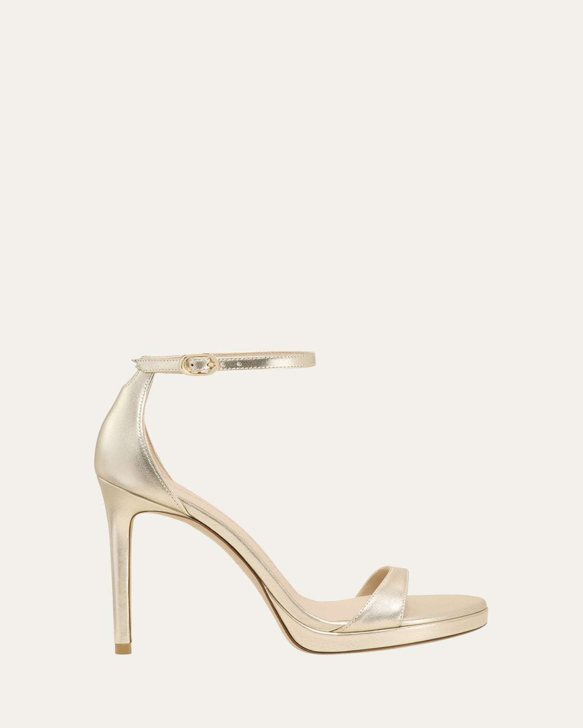 Stuart Weitzman Nudist Metallic Ankle-Wrap Platform Sandals | Thumbnail 5