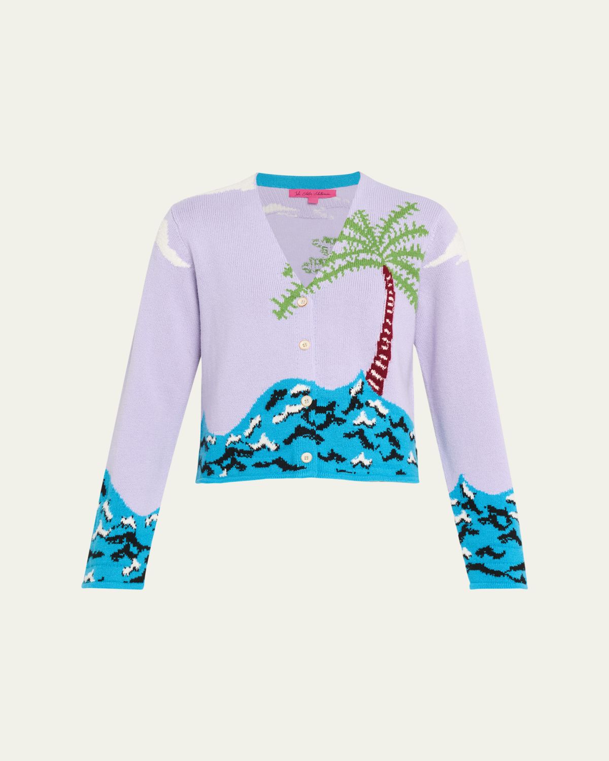 The Elder Statesman Palm Beach V-Neck Cardigan