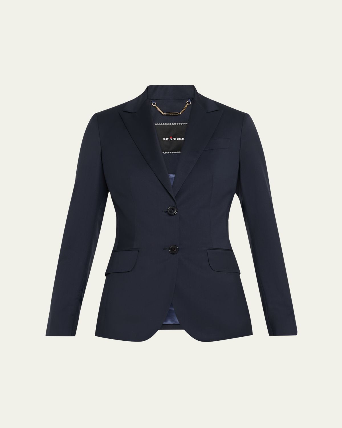 Kiton Single-Breasted Wool Blazer