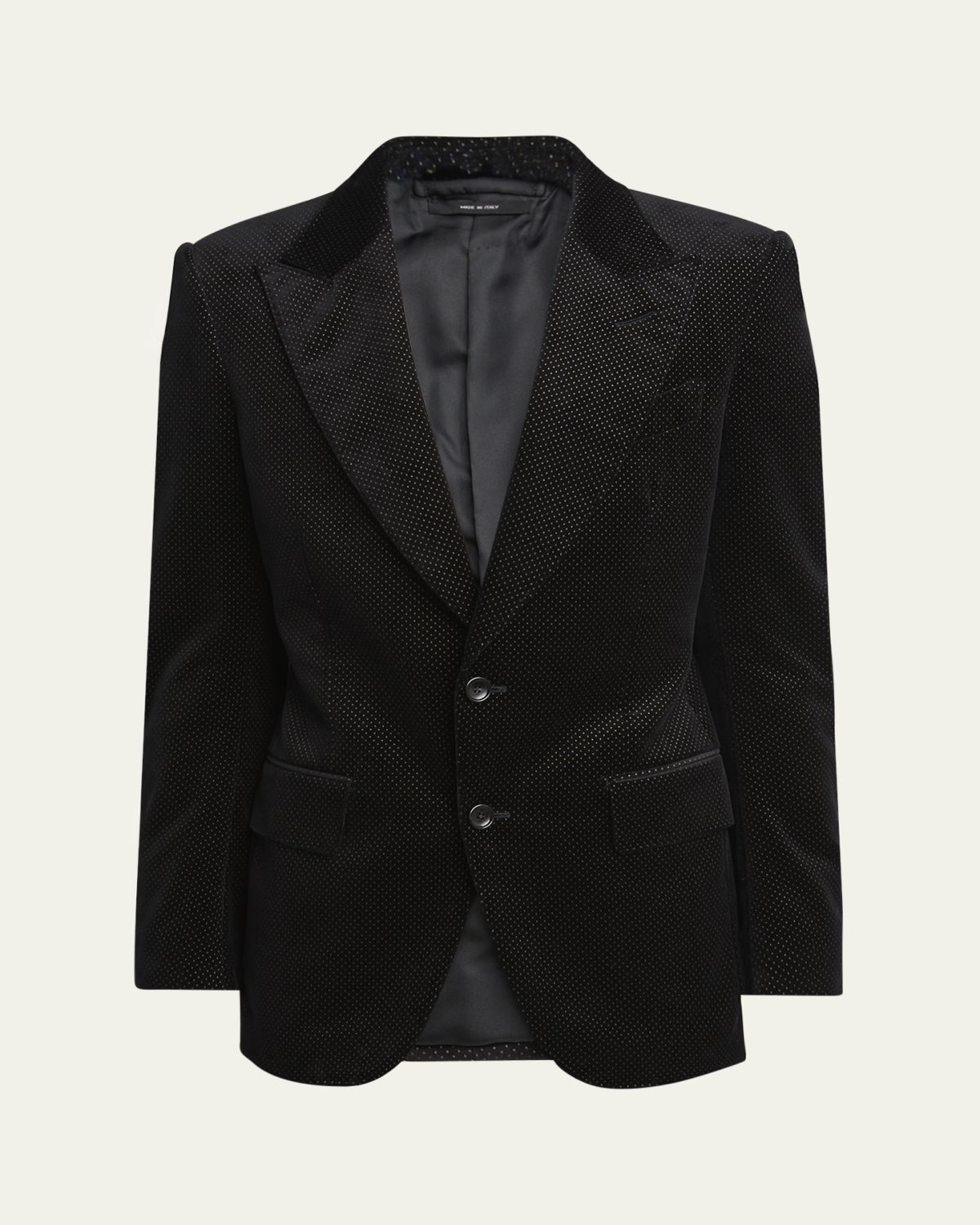 TOM FORD Men's Dyllan Velvet Polka Dot Dinner Jacket | Thumbnail 6 TOM FORD Men's Dyllan Velvet Polka Dot Dinner Jacket | Thumbnail 6