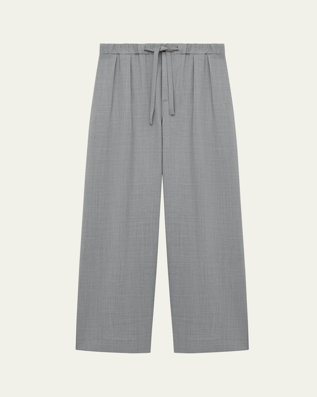 Loewe Men 's Grey Light Wool Loose Trousers