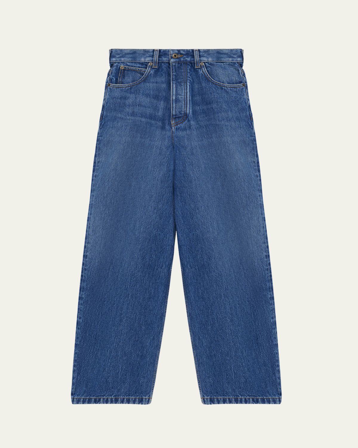 Loewe Men 's Straight Fit Cropped Jeans