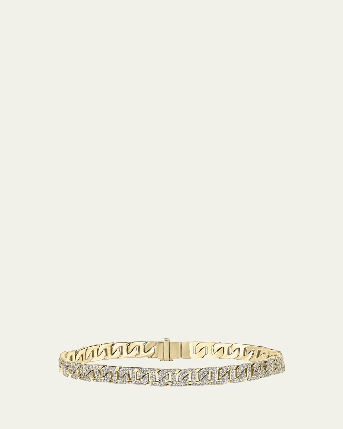 Lana 14K Yellow Gold Flawless Mykonos Bracelet with Diamond Pave, 7"L