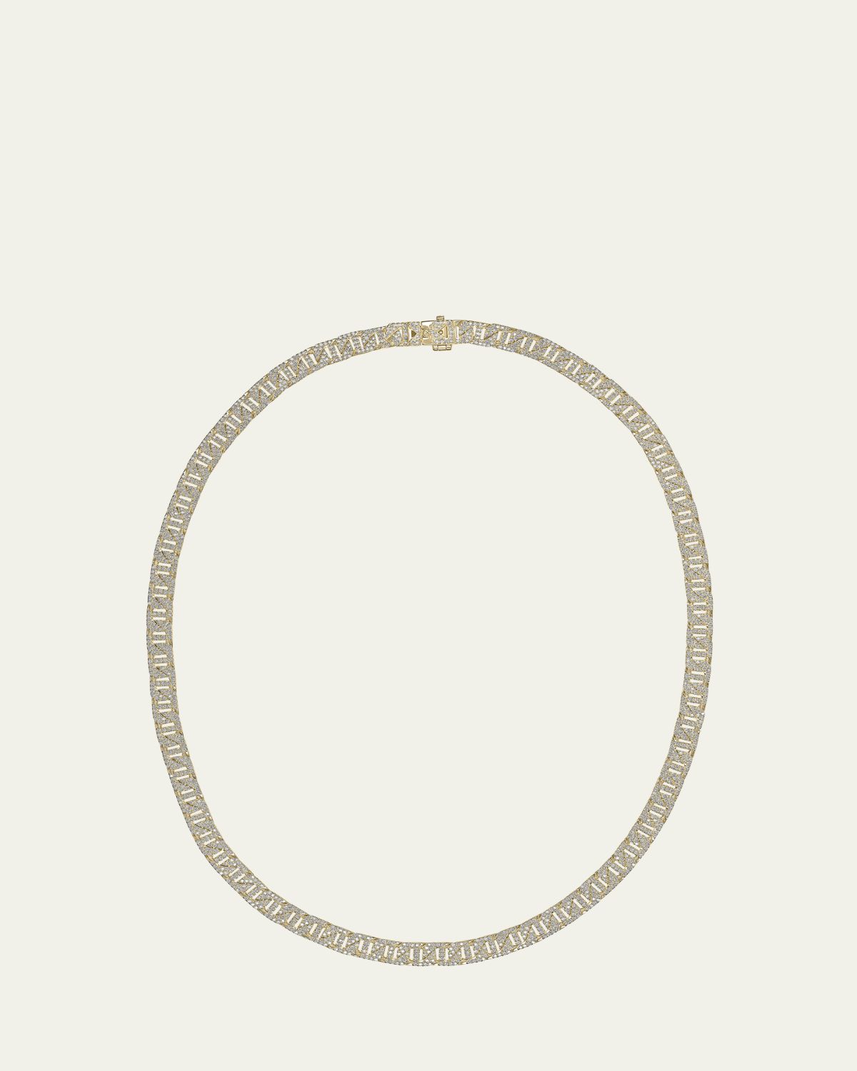 Lana 14K Yellow Gold Flawless Mykonos Necklace with Diamond Pave, 16"L