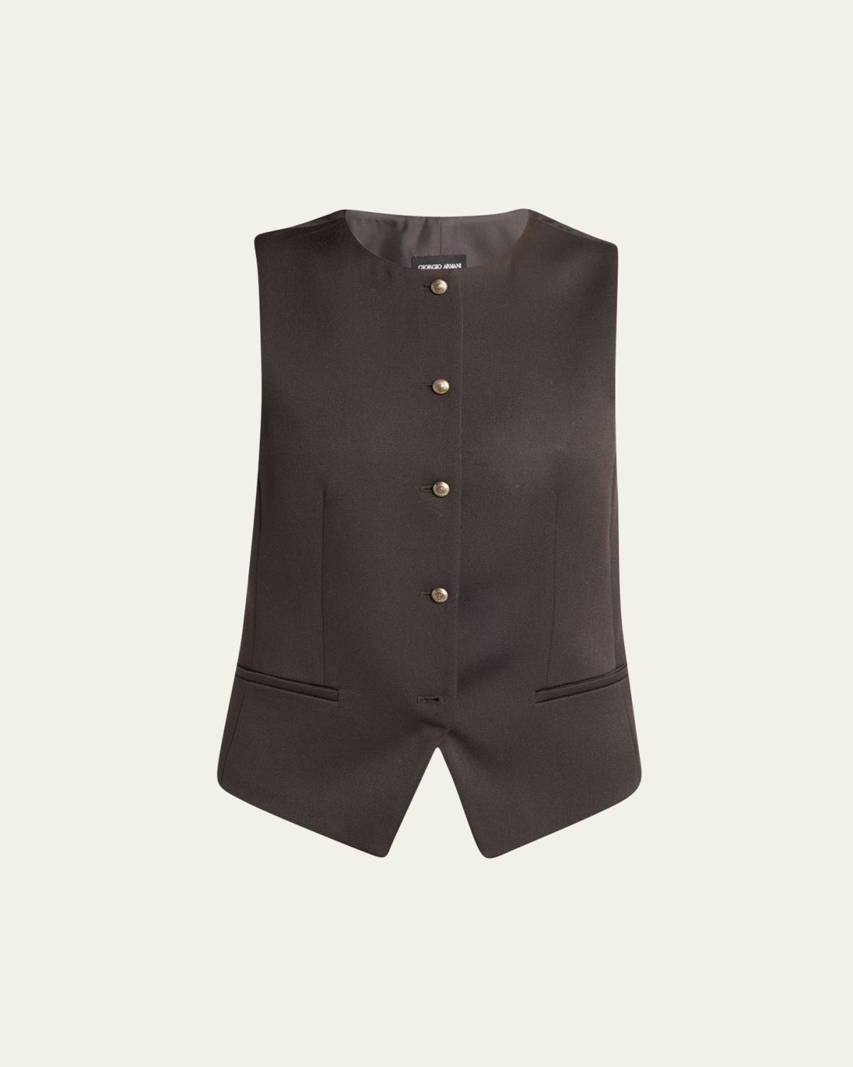 Giorgio Armani Single-Breasted Wool Vest | Thumbnail 6