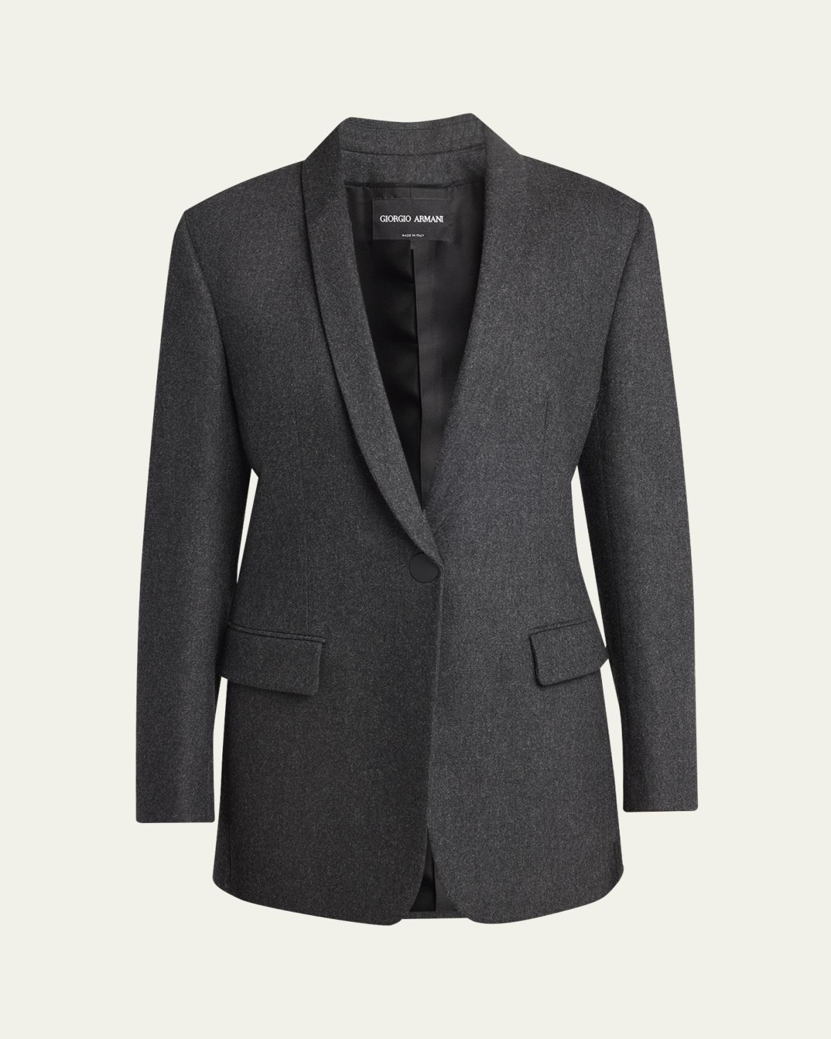 Giorgio Armani Cashmere Flannel Single-Breasted Blazer | Thumbnail 6 Giorgio Armani Cashmere Flannel Single-Breasted Blazer | Thumbnail 6