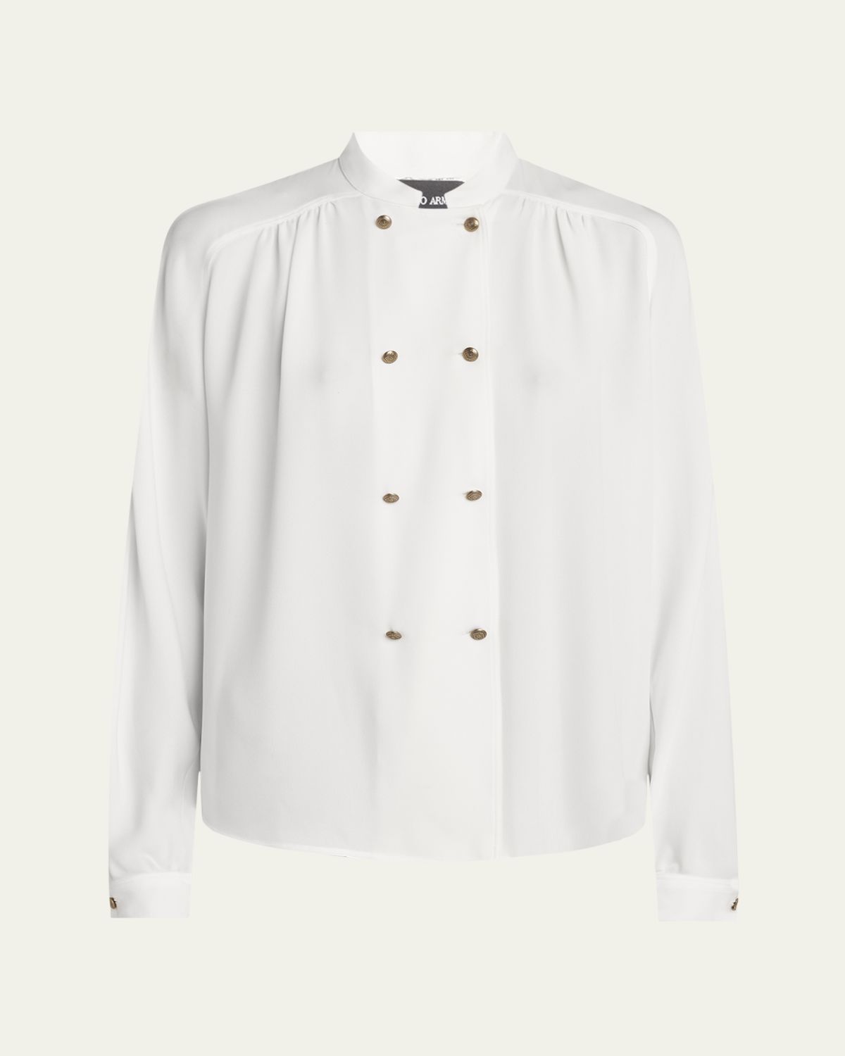 Giorgio Armani Double-Breasted Silk Blouse